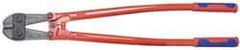 Knipex - 35-3/4" OAL, 47.6mm Jaw Length x 104mm Jaw Width, Bolt Cutter Pliers - Standard Head, Steel Tube, Power-Coated Handles - Industrial Tool & Supply