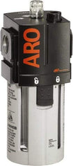 ARO/Ingersoll-Rand - 1/2" NPT, 150 Max psi Standard Modular Lubricator - Polycarbonate Bowl, Aluminum Body, 156 CFM, 125°F Max Temp, 2.76" Long x 2.87" Wide x 7.08" High - Industrial Tool & Supply