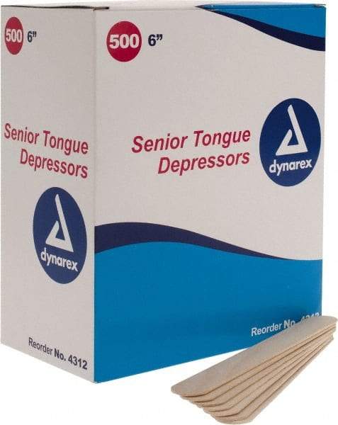 Medique - Tongue Depressor - 6 Inches Long x 3/4 Inches Wide - Industrial Tool & Supply