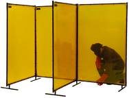 6' x 8' Yellow Transparent Vinyl Screen - Industrial Tool & Supply