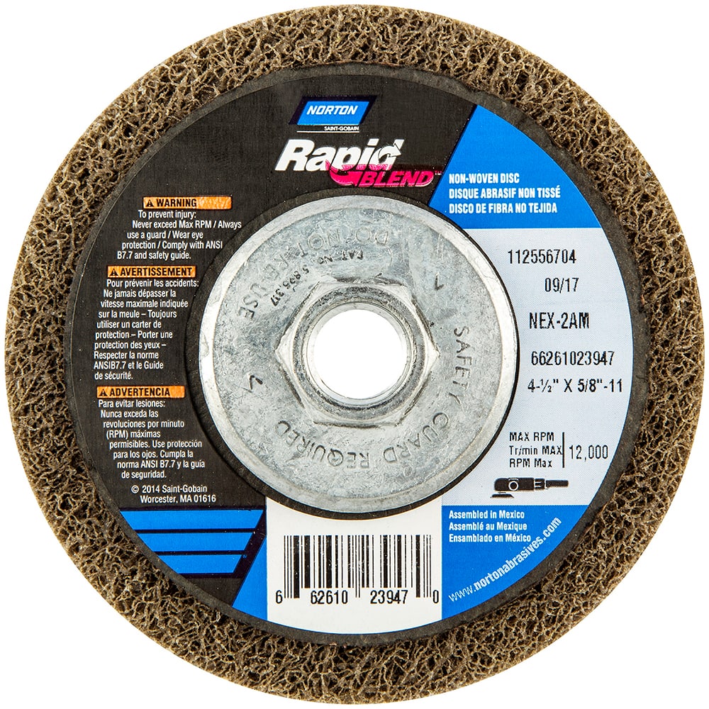Norton - Deburring Wheels Wheel Type: 27 Wheel Diameter (Inch): 4.5 - Industrial Tool & Supply
