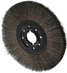 Osborn - 12" OD, 2" Arbor Hole, Crimped Stainless Steel Wheel Brush - 1" Face Width, 3" Trim Length, 0.0104" Filament Diam, 3,000 RPM - Industrial Tool & Supply