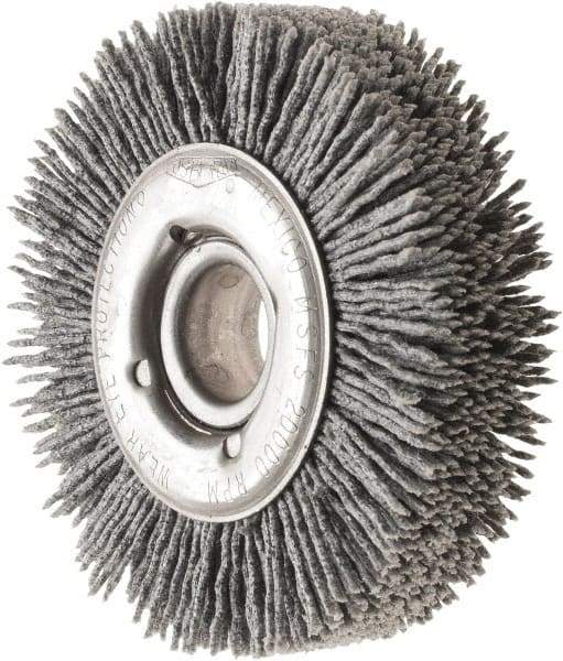 Osborn - 3" OD, 5/8" Arbor Hole, Nylon Wheel Brush - 7/8" Face Width, 5/8" Trim Length, 20,000 RPM - Industrial Tool & Supply