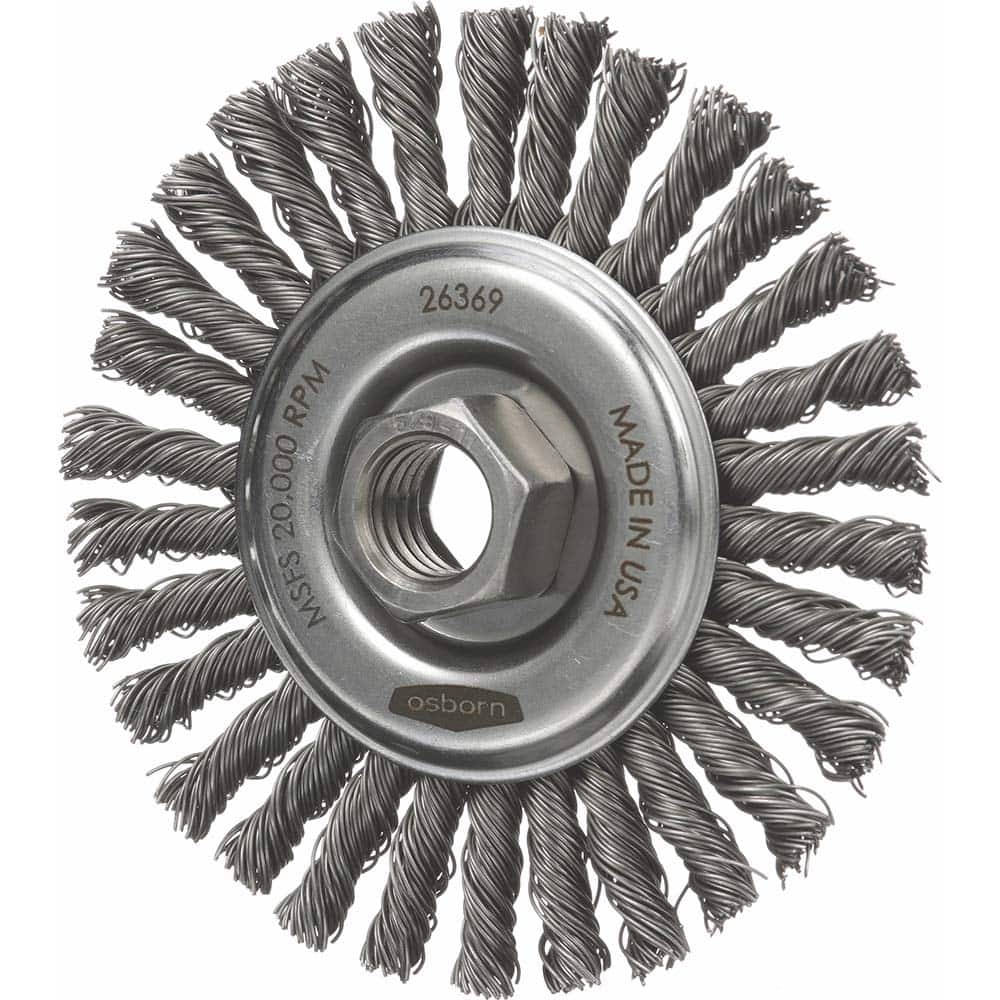 Wheel Brush: Knotted Stainless Steel