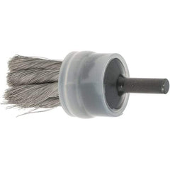 Osborn - 3/4" Brush Diam, Knotted, End Brush - 1/4" Diam Shank, 20,000 Max RPM - Industrial Tool & Supply