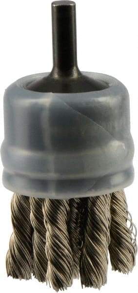 Osborn - 1" Brush Diam, Knotted, End Brush - 20,000 Max RPM - Industrial Tool & Supply