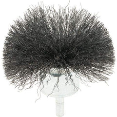 Osborn - 3" Brush Diam, Crimped, End Brush - 1/4" Diam Shank, 15,000 Max RPM - Industrial Tool & Supply
