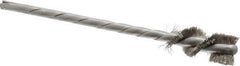 Osborn - 3/8" Diam Helical Stainless Steel Tube Brush - 0.005" Filament Diam, 1" Brush Length, 3-1/2" OAL, 1/8" Diam Shank - Industrial Tool & Supply