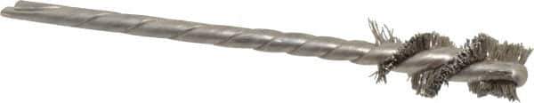 Osborn - 3/8" Diam Helical Stainless Steel Tube Brush - 0.008" Filament Diam, 1" Brush Length, 3-1/2" OAL, 1/8" Diam Shank - Industrial Tool & Supply