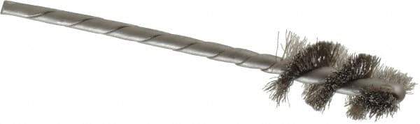 Osborn - 1/2" Diam Helical Stainless Steel Tube Brush - 0.005" Filament Diam, 1" Brush Length, 3-1/2" OAL, 1/8" Diam Shank - Industrial Tool & Supply