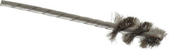 Osborn - 1/2" Diam Helical Stainless Steel Tube Brush - 0.005" Filament Diam, 1" Brush Length, 3-1/2" OAL, 1/8" Diam Shank - Industrial Tool & Supply
