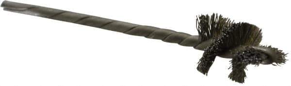 Osborn - 5/8" Diam Helical Stainless Steel Tube Brush - 0.008" Filament Diam, 1" Brush Length, 3-1/2" OAL, 1/8" Diam Shank - Industrial Tool & Supply