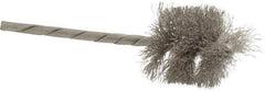 Osborn - 1" Diam Helical Stainless Steel Tube Brush - 0.005" Filament Diam, 1" Brush Length, 3-1/2" OAL, 1/8" Diam Shank - Industrial Tool & Supply