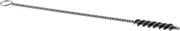 Osborn - 1/4" Diam Helical Steel Tube Brush - Single Spiral, 0.006" Filament Diam, 1-1/2" Brush Length, 7" OAL, 0.115" Diam Shank - Industrial Tool & Supply