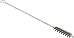 Osborn - 3/8" Diam Helical Steel Tube Brush - Single Spiral, 0.004" Filament Diam, 1-1/2" Brush Length, 8" OAL, 0.132" Diam Shank - Industrial Tool & Supply