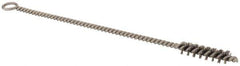 Osborn - 3/8" Diam Helical Stainless Steel Tube Brush - Single Spiral, 0.006" Filament Diam, 1-1/2" Brush Length, 8" OAL, 0.168" Diam Shank - Industrial Tool & Supply