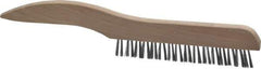 Osborn - 1 Rows x 16 Columns Steel Plater's Brush - 5" Brush Length, 10" OAL, 3/4" Trim Length, Wood Shoe Handle - Industrial Tool & Supply