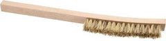 Osborn - 2 Rows x 16 Columns Palmyra/Tampico Plater's Brush - 6" Brush Length, 12" OAL, 1" Trim Length, Wood Curved Handle - Industrial Tool & Supply