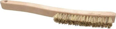 Osborn - 4 Rows x 18 Columns Palmyra/Tampico Plater's Brush - 6" Brush Length, 13-1/4" OAL, 1" Trim Length, Wood Curved Handle - Industrial Tool & Supply