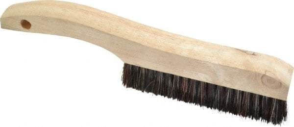 Osborn - 4 Rows x 18 Columns Tampico Plater's Brush - 5-1/4" Brush Length, 10" OAL, 1" Trim Length, Wood Shoe Handle - Industrial Tool & Supply