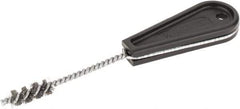 Osborn - 1" Long x 3/8" Diam Steel Tube End Fitting Brush - 6-3/8" OAL, 0.005" Wire Diam - Industrial Tool & Supply