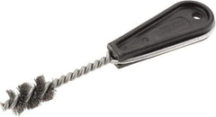Osborn - 1" Long x 41/64" Diam Steel Tube End Fitting Brush - 6-3/8" OAL, 0.008" Wire Diam - Industrial Tool & Supply
