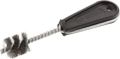 Osborn - 1" Long x 57/64" Diam Steel Tube End Fitting Brush - 6-3/8" OAL, 0.008" Wire Diam - Industrial Tool & Supply