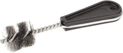 Osborn - 1-1/4" Long x 1-9/64" Diam Steel Tube End Fitting Brush - 6-3/8" OAL, 0.0104" Wire Diam - Industrial Tool & Supply