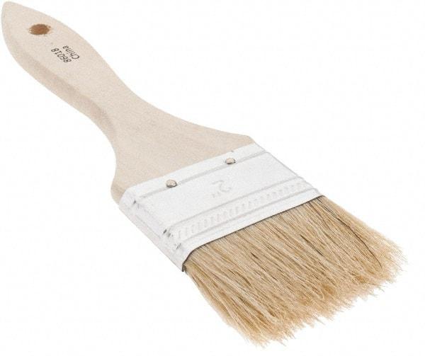 Osborn - 2" Flat Hog Chip Brush - 1-1/2" Bristle Length, 5" Wood Dowel Handle - Industrial Tool & Supply