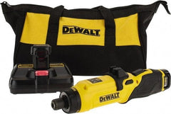 DeWALT - 8 Volts, Lithium-Ion Battery, Swivel Handle Cordless Screwdriver - 430 RPM, 23 Inch/Lbs. Torque - Industrial Tool & Supply