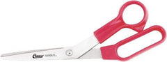 Clauss - 5" LOC, 8-1/2" OAL Stainless Steel Bent Shears - Plastic Offset Handle, For Paper, Fabric - Industrial Tool & Supply