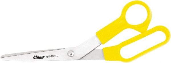 Clauss - 5" LOC, 8-1/2" OAL Stainless Steel Bent Shears - Plastic Offset Handle, For Paper, Fabric - Industrial Tool & Supply