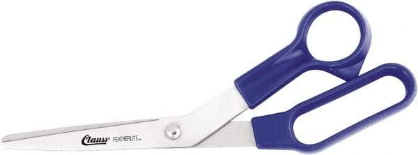 Clauss - 5" LOC, 8-1/2" OAL Stainless Steel Bent Shears - Plastic Offset Handle, For Paper, Fabric - Industrial Tool & Supply