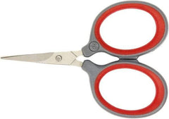 Clauss - 1" LOC, 3" OAL Titanium Scissors - Plastic Handle, For Paper, Fabric - Industrial Tool & Supply