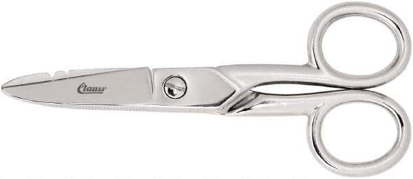 Clauss - 2" LOC, 5-1/4" OAL Scissors - Steel Handle, For Paper, Fabric - Industrial Tool & Supply