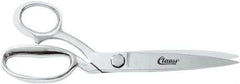 Clauss - 6" LOC, 10" OAL Trimmers - Left Hand, Steel Handle, For Paper, Fabric - Industrial Tool & Supply