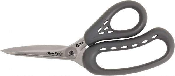 Clauss - 5" LOC, 8" OAL Titanium Shears - Plastic Handle, For Paper, Fabric - Industrial Tool & Supply