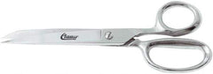 Clauss - 4" LOC, 8" OAL Straight Shears - Steel Straight Handle, For Paper, Fabric - Industrial Tool & Supply