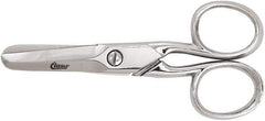 Clauss - 1" LOC, 7-5/64" OAL Scissors - Steel Handle, For Paper, Fabric - Industrial Tool & Supply