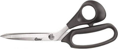 Clauss - 6" LOC, 9-1/2" OAL Stainless Steel Bent Shears - Plastic Offset Handle, For Paper, Fabric - Industrial Tool & Supply