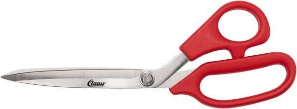 Clauss - 6" LOC, 9-1/4" OAL Stainless Steel Bent Shears - Plastic Offset Handle, For Paper, Fabric - Industrial Tool & Supply