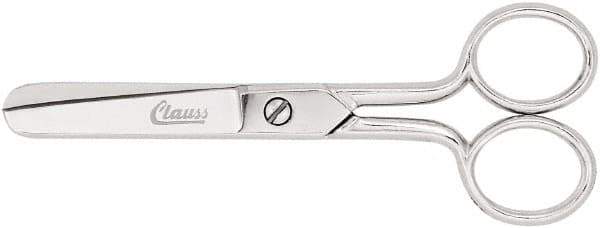 Clauss - 2" LOC, 8-5/8" OAL Carbon Steel Blunt Point Scissors - For Paper, Fabric - Industrial Tool & Supply