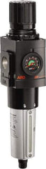 ARO/Ingersoll-Rand - 3/4" NPT Port Heavy Duty 1 Piece Filter/Regulator FRL Unit - Metal Bowl, 236 SCFM, 250 Max psi, 14.689" High x 4.091" Long, Automatic Drain - Industrial Tool & Supply