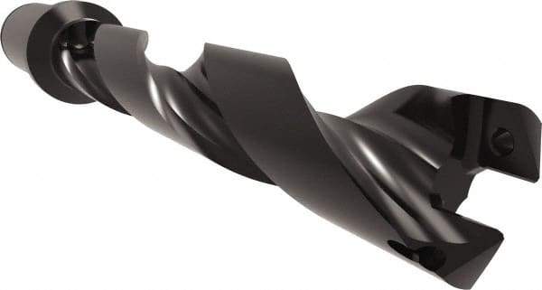 Allied Machine and Engineering - Series 29, 29 to 32mm Diam, 1-1/4" Diam Straight Shank with Flange, Helical Flute Spade Drill - 6-19/64" Max Depth, 7-29/32" Body Length, 10-3/16" OAL, Standard Length, Through Coolant - Industrial Tool & Supply