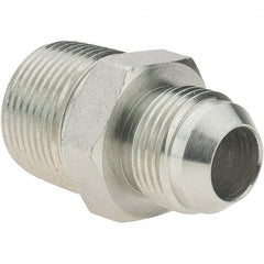 Value Collection - 3/4" Tube OD, 37° Steel Flared Tube Male Connector - 1-11-1/2 NPTF, Flare x MNPTF Ends - Industrial Tool & Supply