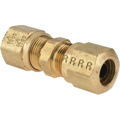 Parker - 3/8" OD, Brass Union - 150 Max Working psi, Comp x Comp Ends - Industrial Tool & Supply
