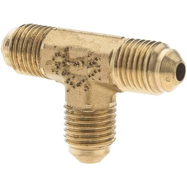 Parker - 3/16" Tube OD, Metal Flared Tube Union Tee - 3/8-24 UNF - Industrial Tool & Supply