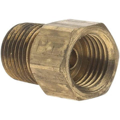Parker - 3/16" Tube OD, Metal Flared Tube Inverted Male Connector - 1/8-27 NPTF - Industrial Tool & Supply