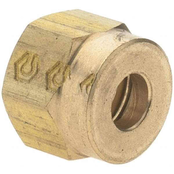 Value Collection - 5/32" Outside Diam, 5/32 Thread, Metal Push-to-Connect Tube Nut - Push to Connect Connection - Industrial Tool & Supply