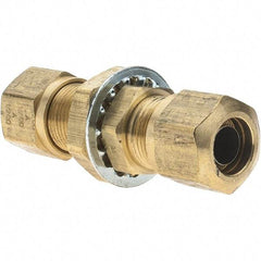 Parker - 1/2" OD, Brass Union - 150 Max Working psi, Comp x Comp Ends - Industrial Tool & Supply
